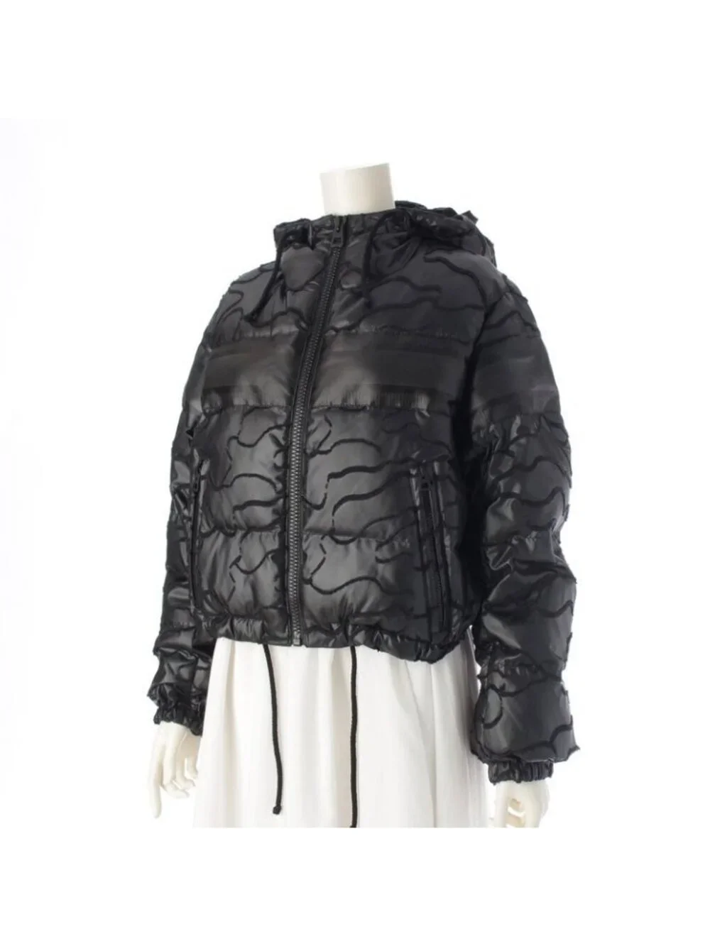 Dior Cropped Insulation Hood Puffer Jacket Black XS